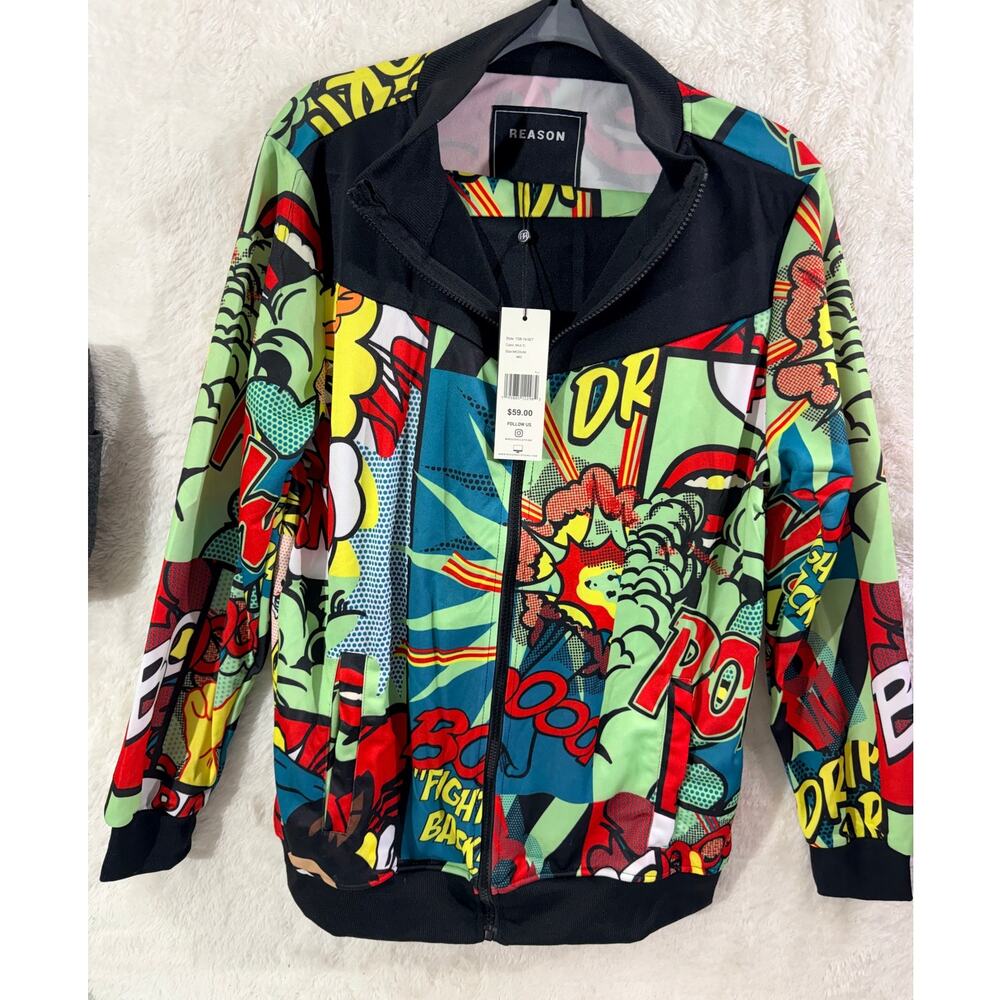 Streetwear Track Suit Reason Size M Zip up with Joggers